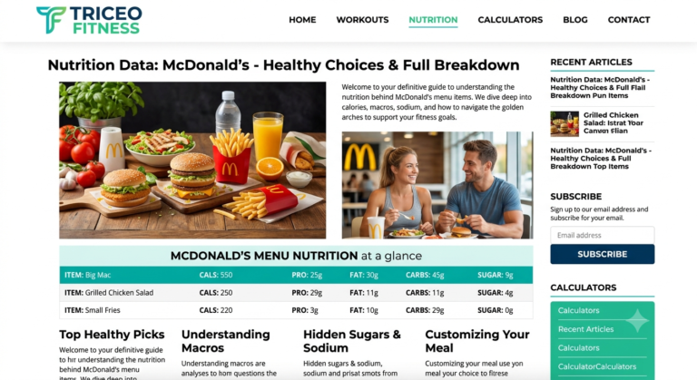 nutrition data mcdonalds